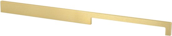 Poignée de meuble DRIMO 480/493 mm Or brossé asymétrique