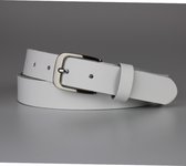 Fana Belts leren riem wit - Heren/Dames riemen - Taillemaat 80 - Witte riem