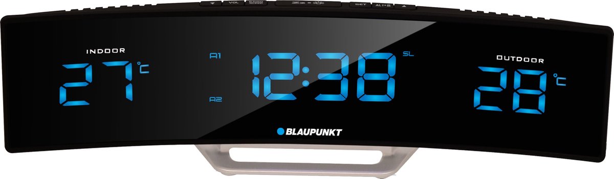Blaupunkt CR12BK radio Klok Digitaal Zwart, Zilver
