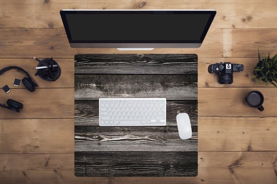 Tapis de souris XXL - Sous-main - Tapis de bureau - Vintage - Bois dur - Design - 60x60 cm - Tapis de souris XXL