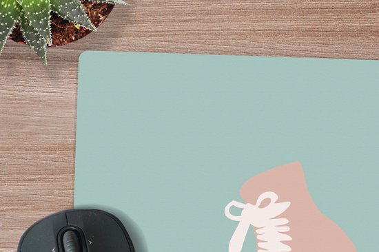 Muismat XXL 80x80 cm - Bureau onderlegger - Bureau mat Zomer - Rolschaats - Pastel - Bureaumat - Gaming mousepad xl - Bureaulegger groot - Computer deskmat