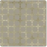 Muismat XXL - Bureau onderlegger - Bureau mat - Patronen - Luxe - Goud - 60x60 cm - XXL muismat