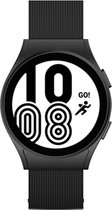 Milanees Smartwatch bandje - Geschikt voor Originele Galaxy Watch 4 44mm Milanese band - zwart - Large - Strap-it Horlogeband / Polsband / Armband
