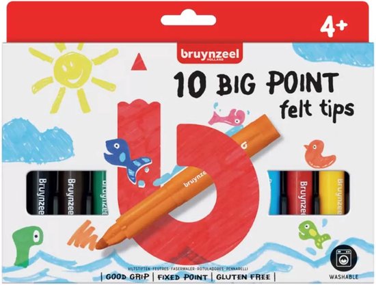 Bruynzeel Kids 10 dikke viltstiften set - BRUYNZEEL