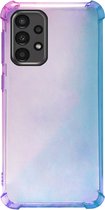 ADEL Siliconen Back Cover Softcase Hoesje voor Samsung Galaxy A13 - Kleurovergang Blauw Paars