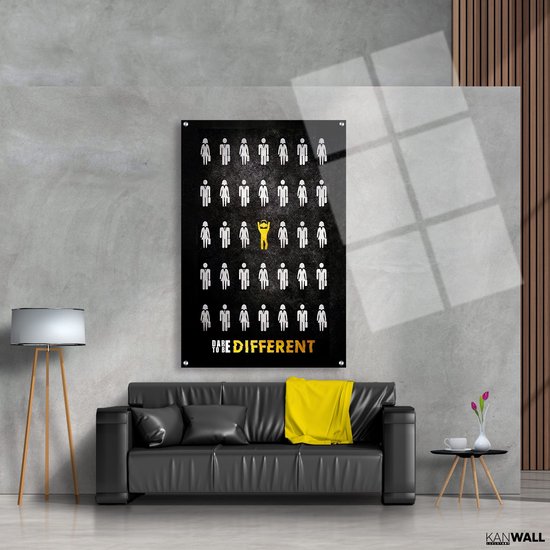 Luxe Plexiglas Schilderij Dare to be Different | 75x100 | Woonkamer | Slaapkamer | Kantoor | Muziek | Design | Art | Modern | ** 5MM DIK**