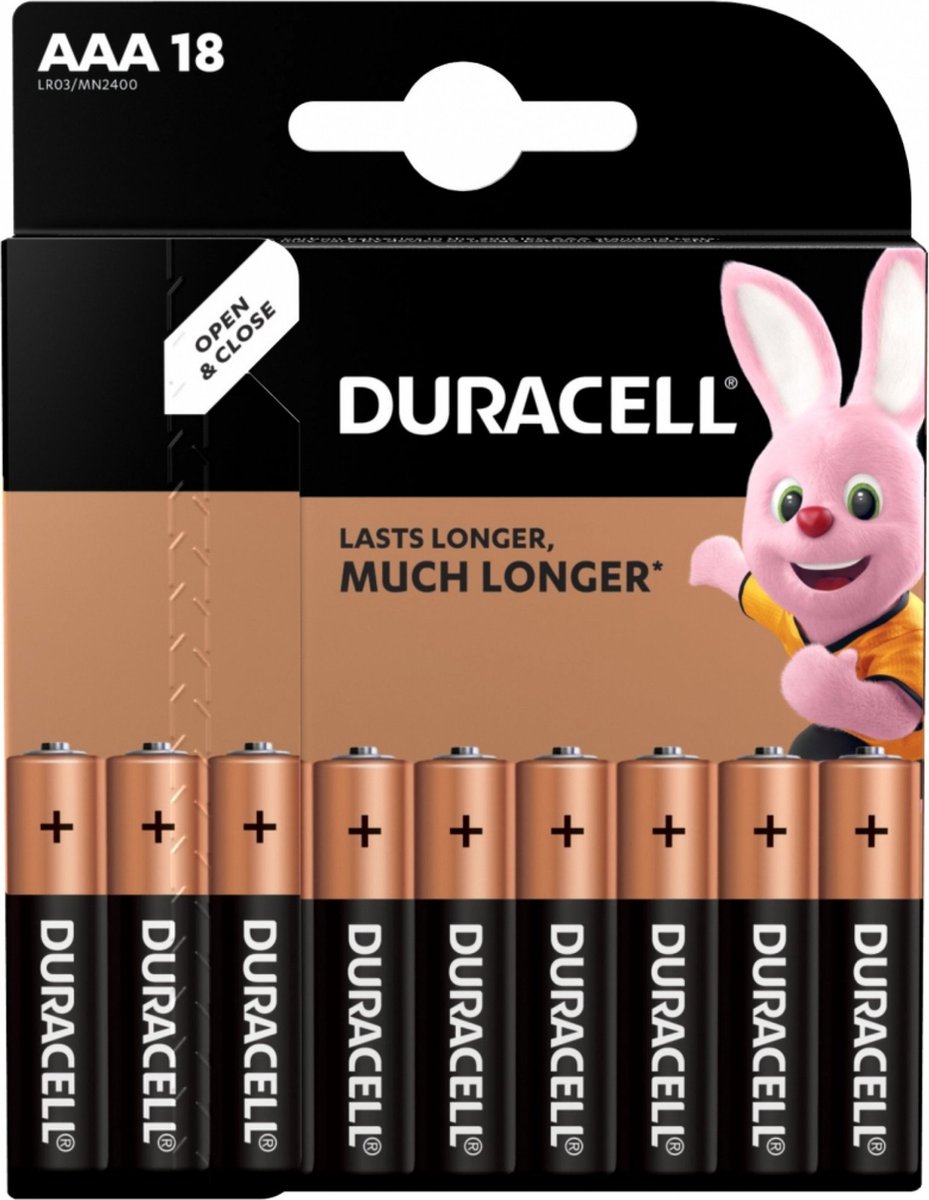 Alkalinebatterij DURACELL AAA/LR03 18st