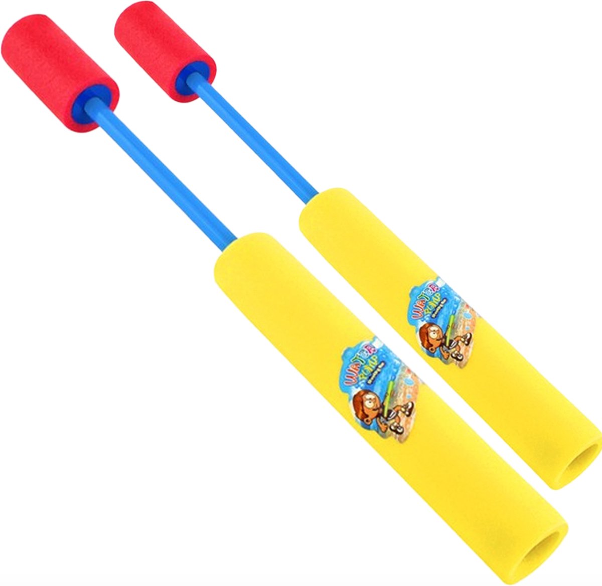 Waterpistolen 2-pack van Gard In - Foam Waterpistool - 35 cm - Waterspuiter voor Kinderen - Buitenspeelgoed / Waterspeelgoed - voor Jongens en Meisjes - Water Pistool / Pistolen - Water Gun / Watergun - Geel / Rood