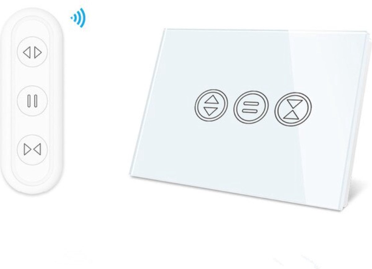 Hozey Smart - Rolluikschakelaar - Amerikaans Uitstraling - Wifi/RF - Afstandsbediening - App - Touch Paneel