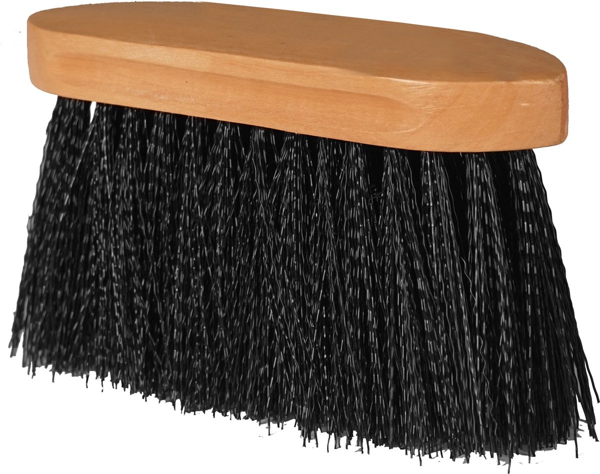 Brosse Cheval Horka Dur 18 X 8,5 Cm Bois Naturel/bleu