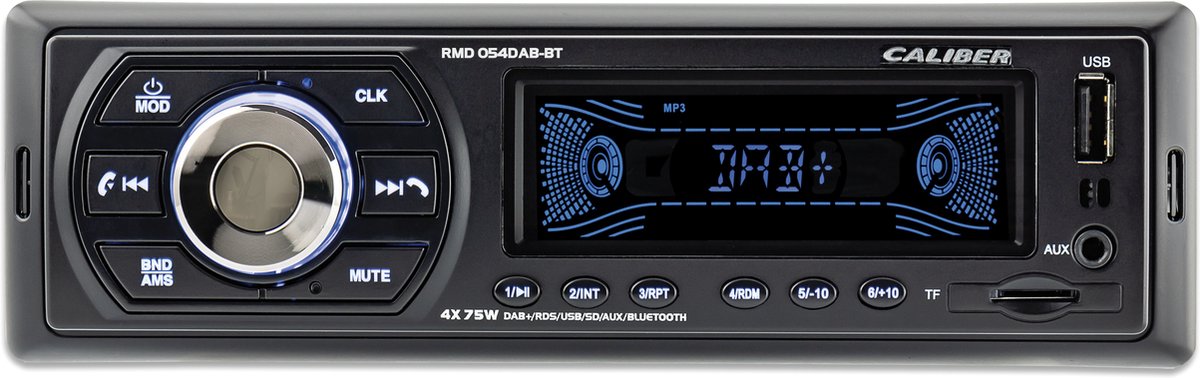 Menselijk ras feit Bedrijfsomschrijving Caliber Autoradio met Bluetooth, DAB+ en FM Radio USB Enkele DIN 4 x 75W  Handsfree Carkit (RMD054DAB-BT)