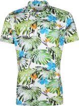 Blue Industry - Polo Fleurs Green - XL - Coupe moderne