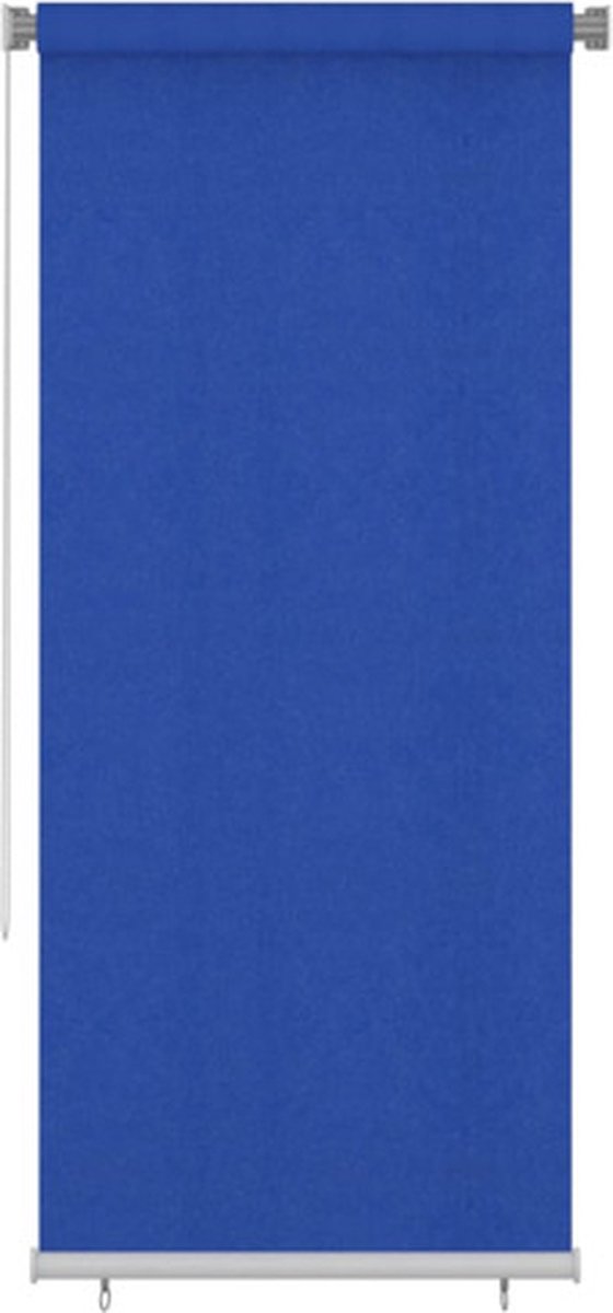 vidaXL Rolgordijn voor buiten 100x230 cm HDPE blauw