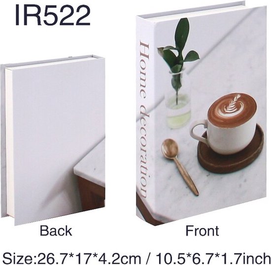 CREATACBIN Vintage Faux Boekendozen Decoratieve Boekbewaardoos Nep