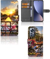Bookcase Xiaomi 12 Pro Telefoon Hoesje Amsterdamse Grachten