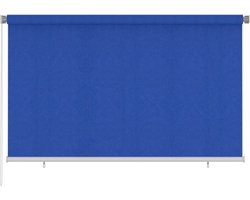 vidaXL - Rolgordijn - voor - buiten - 245(B)x140(H) - cm - HDPE - blauw