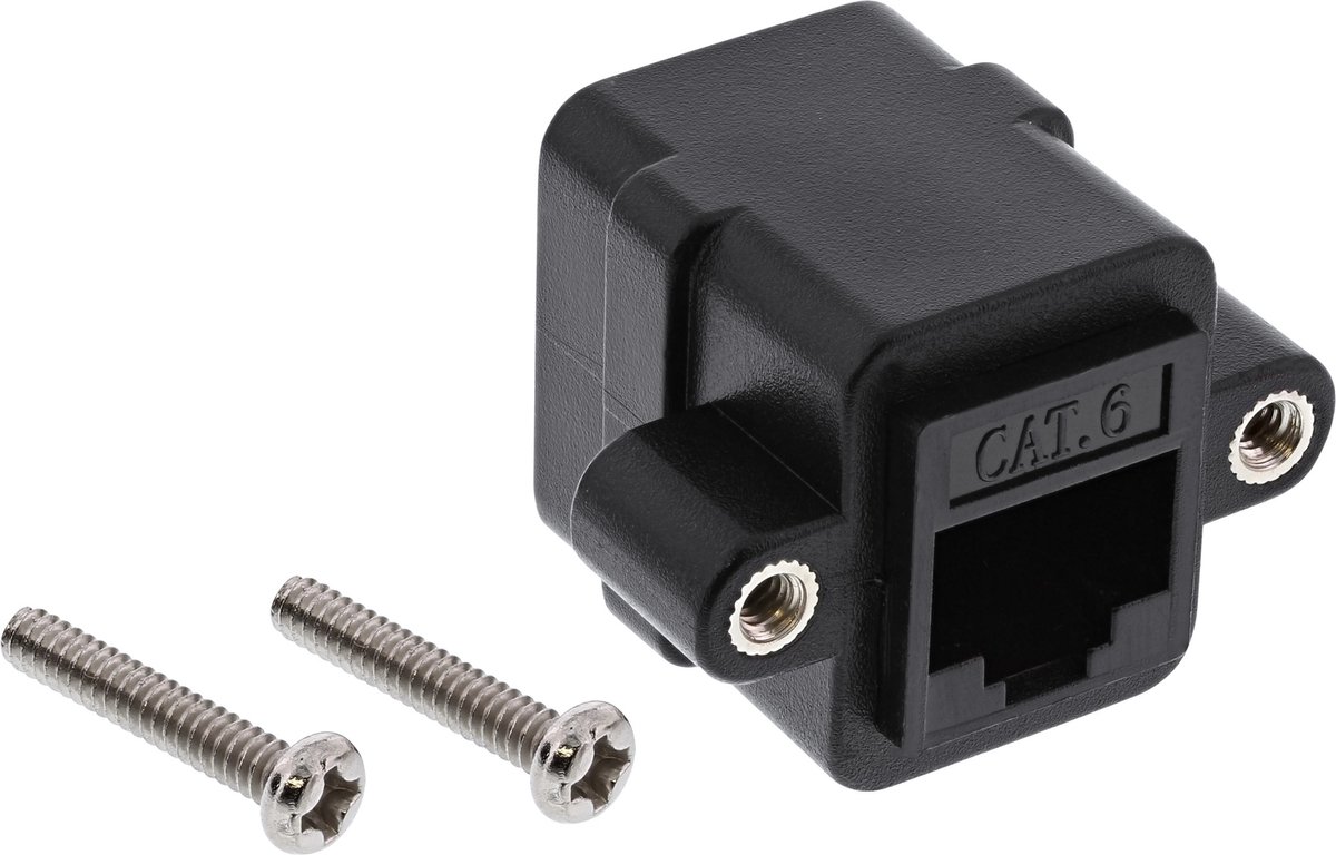 UTP CAT6 Gigabit RJ45 koppelstuk - inbouw / zwart