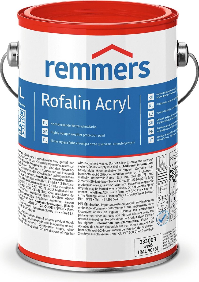 Remmers Rofalin Acryl Lichtgrijs 2,5 liter