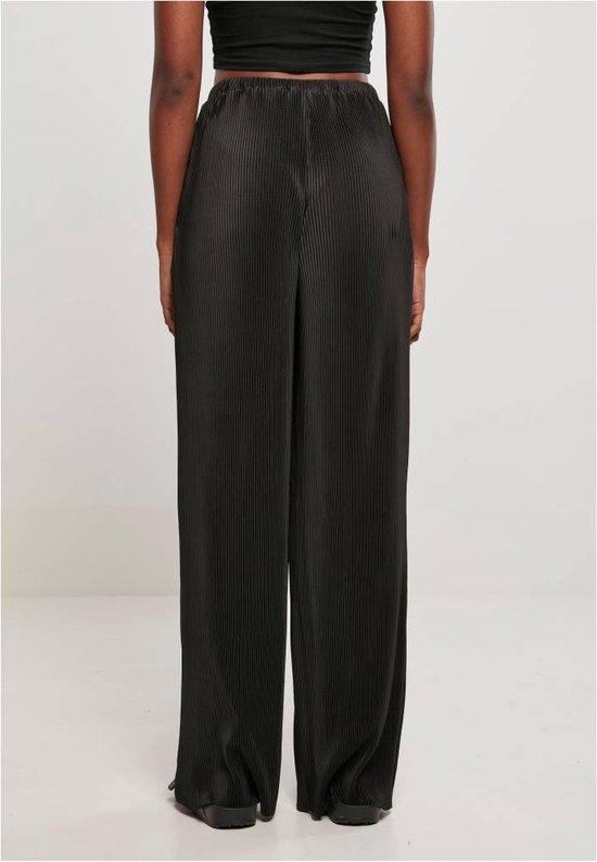 Pantalon Large Urban Classics -XL- Zwart Plissé