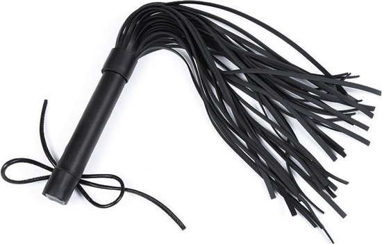 Generisch Bullwhip Bullwhip van leer, zwart/bordeaux, 3FT