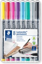STAEDTLER Lumocolor permanent pen F 318 - box met 8 kleuren