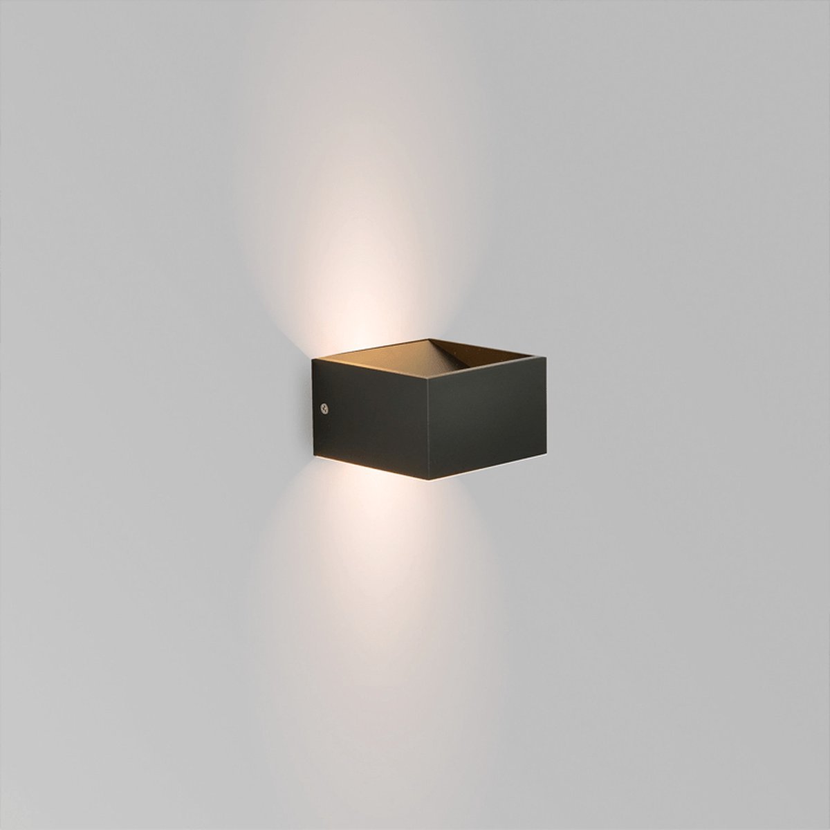LED vierkante Wandlamp | Zwart | Dimbaar | IP20 | 6W | 3000K - Warm wit