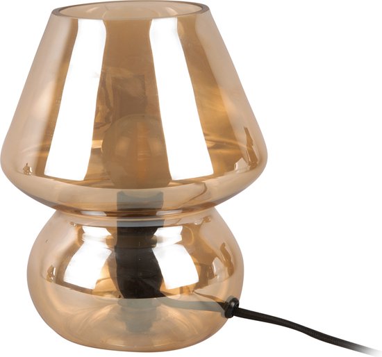 Tafellamp - Glas - Vintage - Amberbruin
