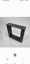 Salon - pied de table - ensemble (2) - mdf noir - laqué clair - sans acier - industriel