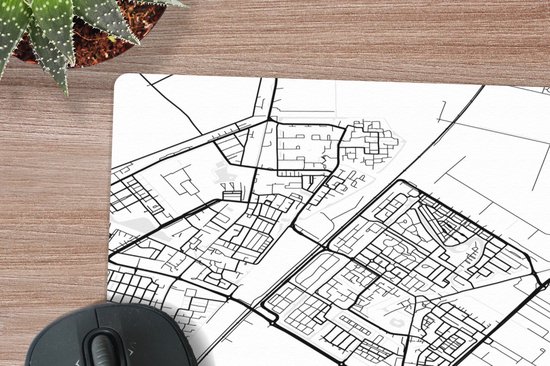 Muismat 20x20 cm - Mousepad Plattegrond - Bergschenhoek - Kaart - Stadskaart - Muismatten - Stadskaart