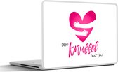 Laptop sticker - 14 inch - Beterschap - Quotes - Knuffels - 32x5x23x5cm - Laptopstickers - Laptop skin - Cover