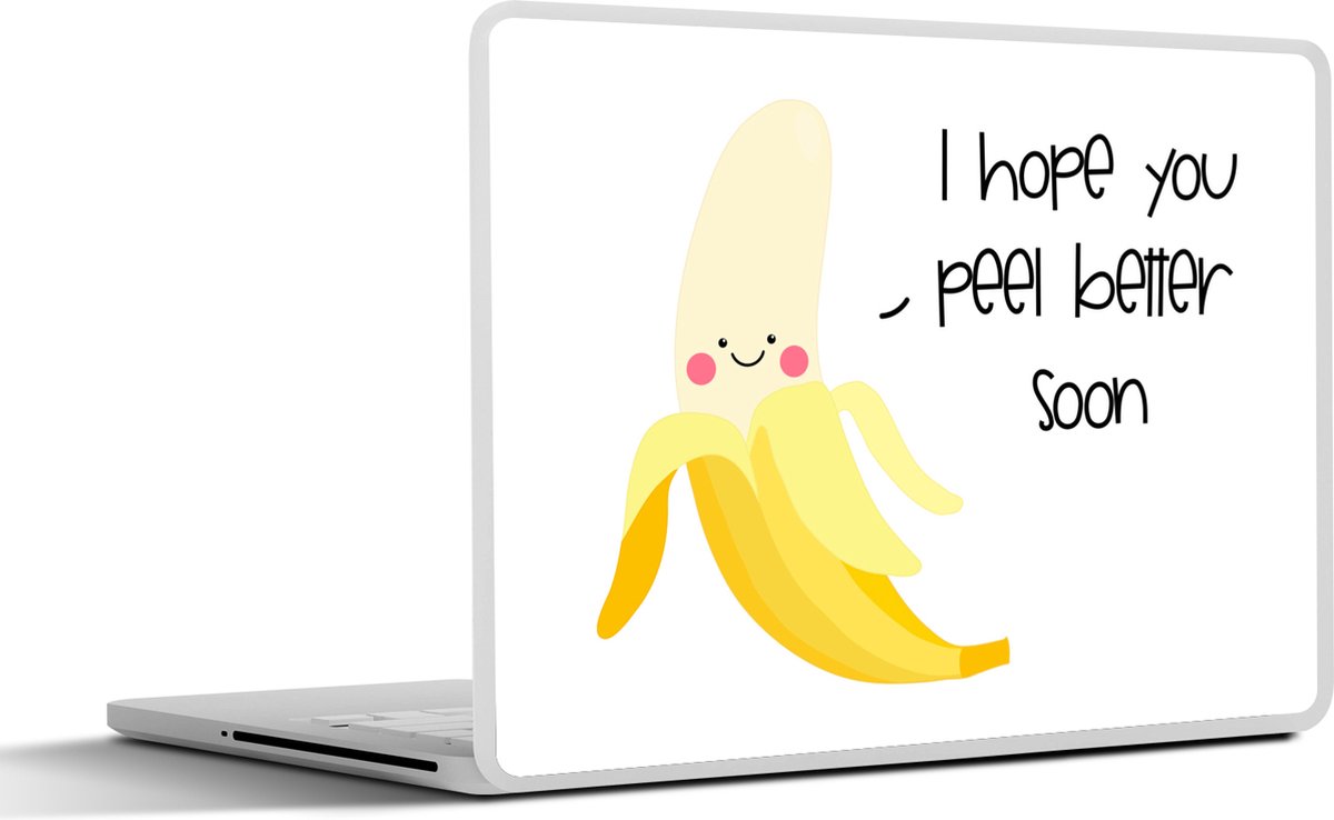 Laptop sticker - 11.6 inch - Get well soon - Quotes - Banaan - 30x21cm - Laptopstickers - Laptop skin - Cover