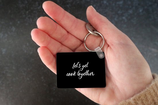 Porte-clés - Let's cuisiner ensemble - Cuisiner - Citations - Énonciations - Ensemble - Distribuer des cadeaux - Plastique