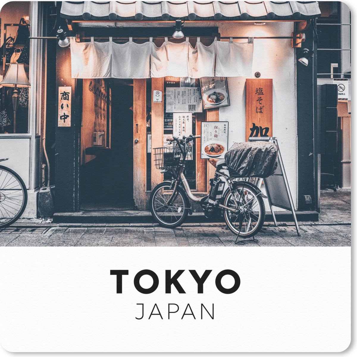 Muismat 30x30 cm - Mousepad Tokyo - Japan - Restaurant - Muismatten
