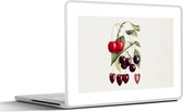 Laptop sticker - 17.3 inch - Eten - Kers - Hart - 40x30cm - Laptopstickers - Laptop skin - Cover