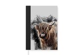 Cahier - Cahier d'écriture - Highlander écossais - Zwart - Animaux - Cahier - Format A5 - Bloc-notes - Cadeaux Sinterklaas - Cadeaux pour enfants - Cadeaux chaussures - Petits cadeaux