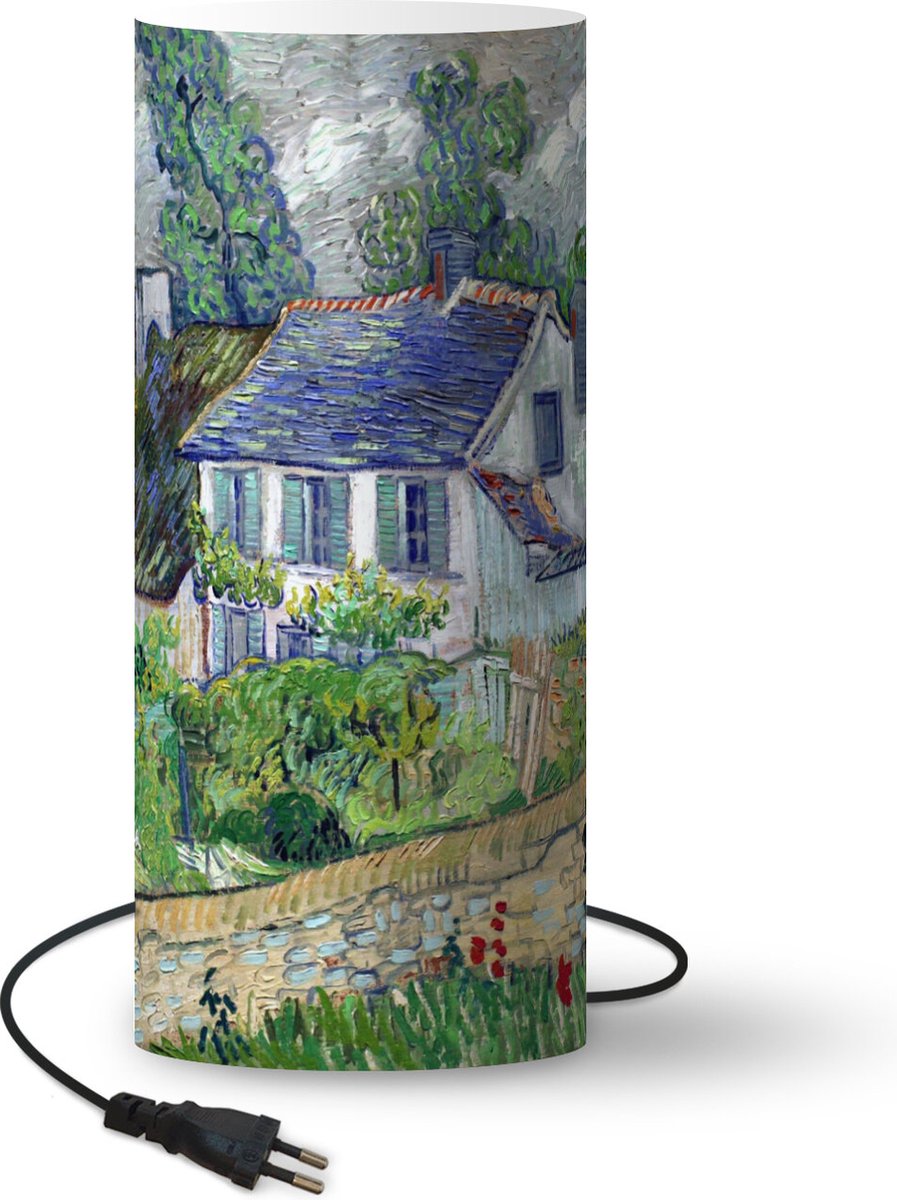 Lamp - Nachtlampje - Tafellamp slaapkamer - Huis in Auvers - Vincent van Gogh - 70 cm hoog - Ø29.6 cm - Inclusief LED lamp