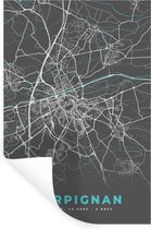 Stickers Stickers muraux - Carte - Plan de ville - Carte - France - Perpignan - 80x120 cm - Film adhésif