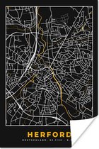 Poster Stadskaart – Kaart – Herford – Gold – Duitsland – Plattegrond - 60x90 cm