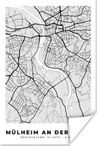 Poster Mülheim An Der Ruhr - Kaart - Plattegrond - Stadskaart - Duitsland - 20x30 cm