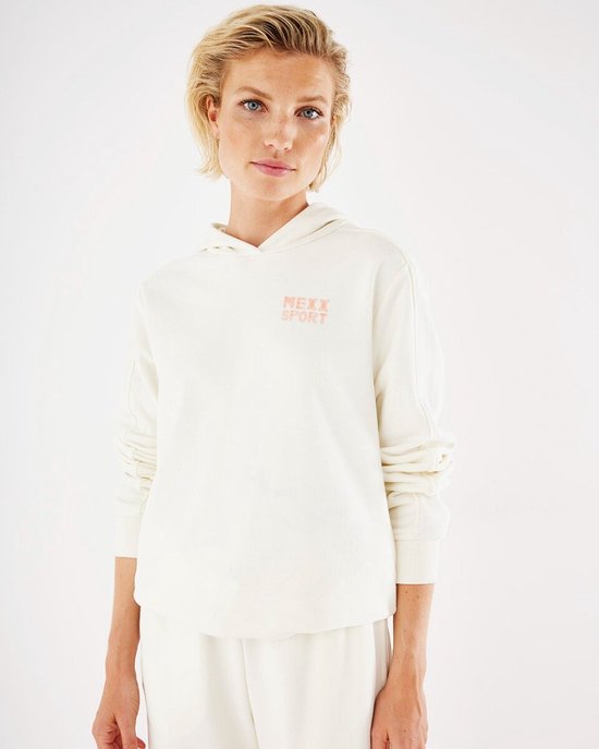 Hooded Sweater Dames - Off White - Maat L
