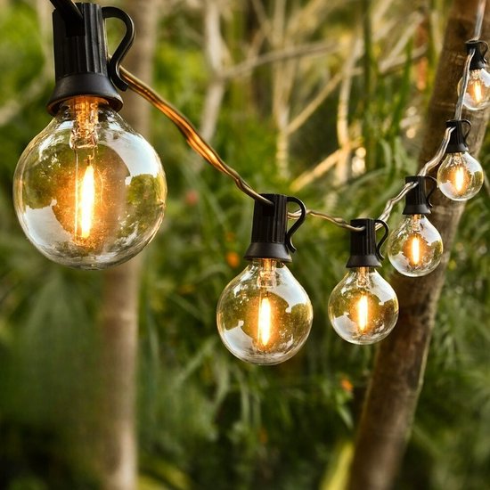 Homezie Lichtsnoer | 26 meter | Waterdicht | 50 plastic LED bulbs Lampjes slinger | bol.com