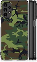 Coque Smartphone Coque Samsung Galaxy A13 4G avec Bord Noir Camouflage