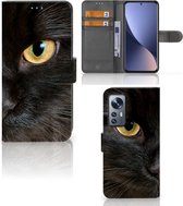 Telefoonhoesje Xiaomi 12 | 12X Beschermhoesje Zwarte Kat