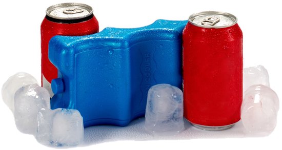 Set van 6x stuks koelelementen voor blikjes 10 x 5,5 x 21 cm blauw - Koelblokken/koelelementen voor koeltas/koelbox van KisKoeletiketten — afbeelding 3