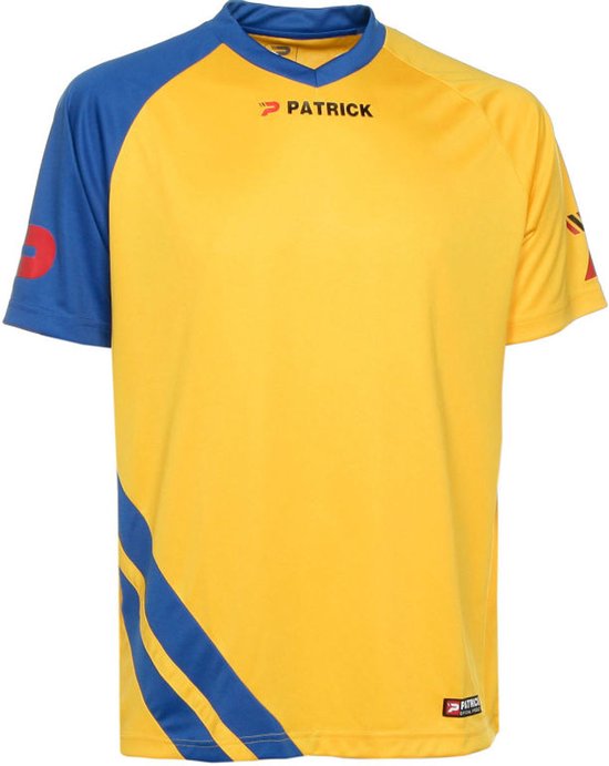 Patrick Victory Shirt Korte Mouw Heren - Geel / Royal | Maat: 3XL