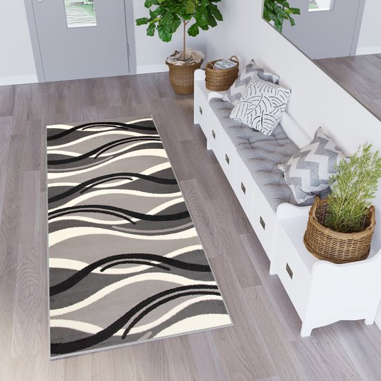 Tapiso Dream Runner Tapis Grijs Hall Runner Tapis Taille - 80x350
