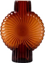 Vase Rond PTMD Zugar - 22 x 10,5 x 32 cm - Glas - Marron