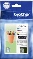 Brother inktcartridge, 550 pagina's, OEM LC-3217, 4 kleuren 4 stuks