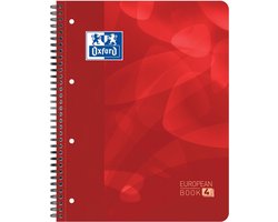 Oxford School Projectbook -A4+ - Ruit 5mm - 4 gaats - 120 pagina's - rood