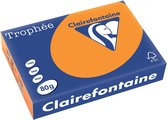 Clairefontaine Trophée Intens, gekleurd papier, A4, 80 g, 500 vel, fluo oranje 5 stuks